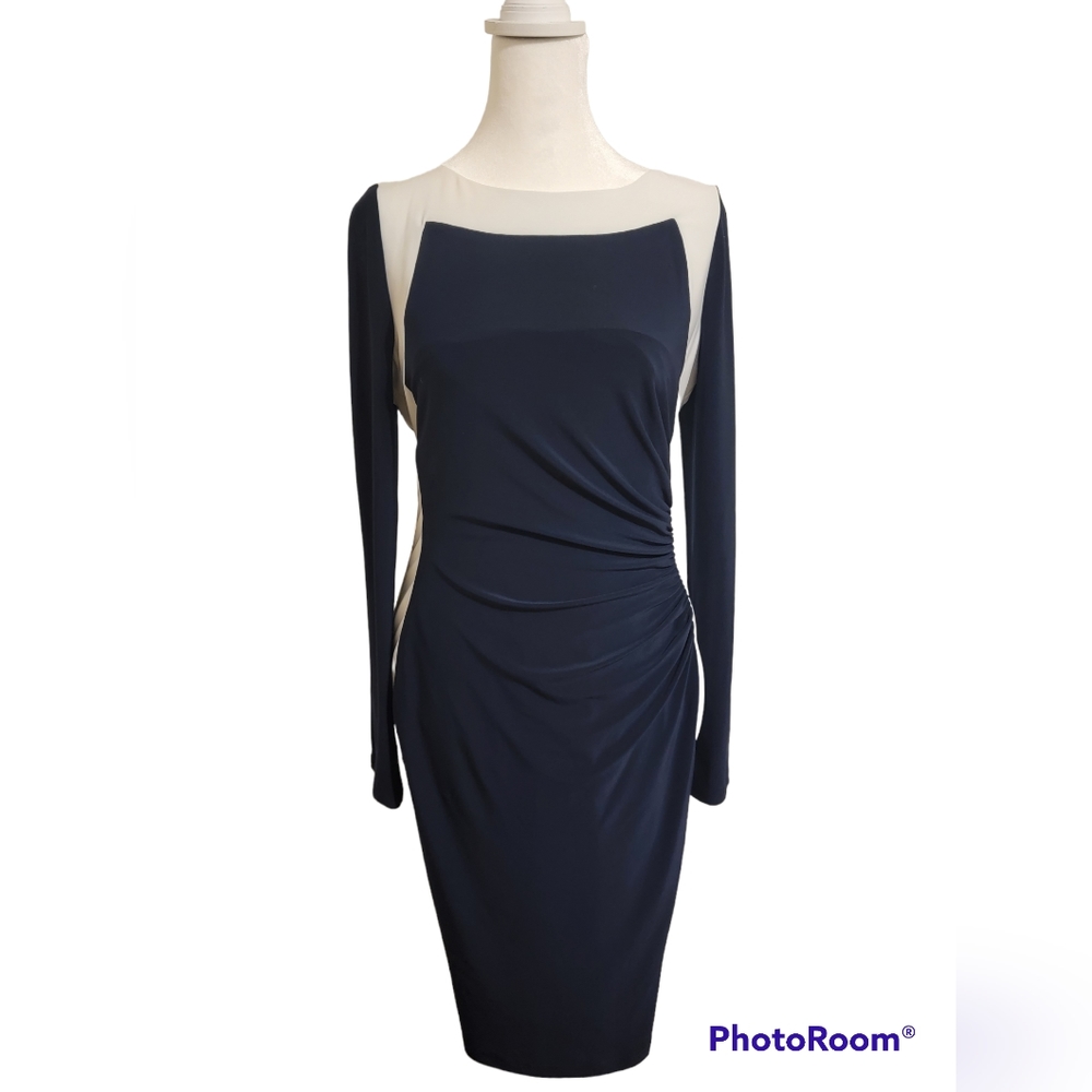 LAUREN RALPH LAUREN Vintage 70's womens size 6 navy and white long sleev…